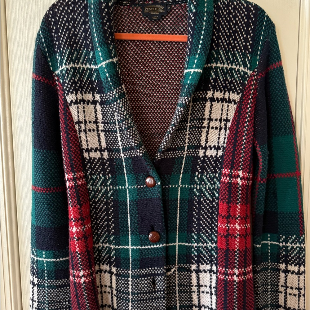 Pendleton Multicolor Plaid Cardigan